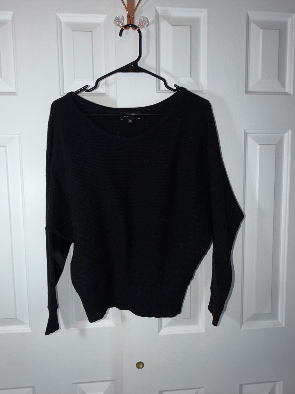 Express Black Scoop-Neck Knit Sweater